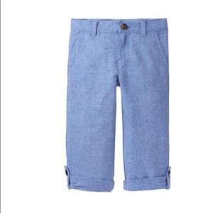 Janie and jack Boys Chambray Roll-Cuff linen pant